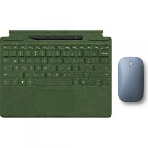 Microsoft Surface Pro Signature Keyboard Forest with Surface Slim Pen 2 Black + Microsoft Surface Mobile Mouse Ice Blue