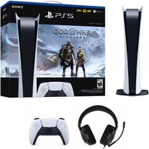 PlayStation 5 Digital Edition God of War Ragnarok Bundle + Lenovo Legion H200 Wired Gaming Headset