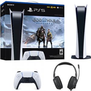 PlayStation 5 Digital Edition God of War Ragnarok Bundle + Lenovo IdeaPad Gaming H100 Headset