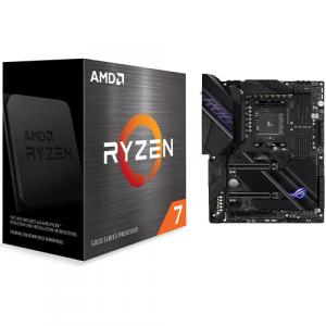 AMD Ryzen 7 5800X 8-core 16-thread Desktop Processor + Asus ROG Crosshair VIII Dark Hero Desktop Motherboard