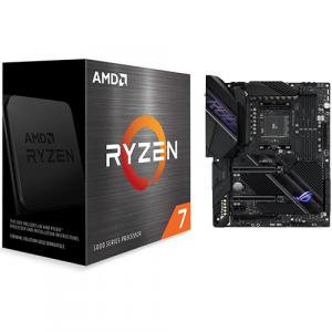 AMD Ryzen 7 5800X3D 8-core 16-thread Desktop Processor + Asus ROG Crosshair VIII Dark Hero Desktop Motherboard