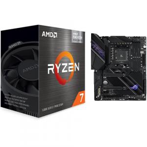AMD Ryzen 7 5700G 8 core 16 thread Desktop Processor with Radeon Graphics + Asus ROG Crosshair VIII Dark Hero Desktop Motherboard