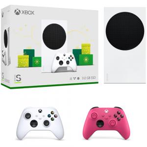 Xbox Series S 512GB SSD Console White + Xbox Wireless Controller Deep Pink