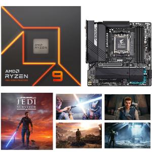 AMD Ryzen 9 7900X 12-core 24-thread Desktop Processor + Gigabyte B650M Aorus Elite Gaming Desktop Motherboard + STAR WARS Jedi: Survivor (Email Delivery)