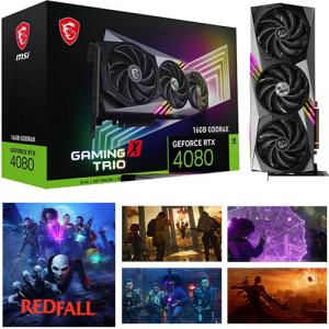 MSI GeForce RTX 4080 16GB GAMING X TRIO Graphics Card + Redfall Bite Back Edition (Email Delivery)