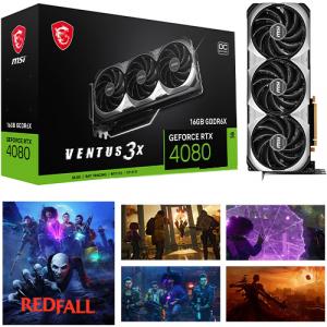 MSI GeForce RTX 4080 16GB VENTUS 3X OC Graphics Card + Redfall Bite Back Edition (Email Delivery)