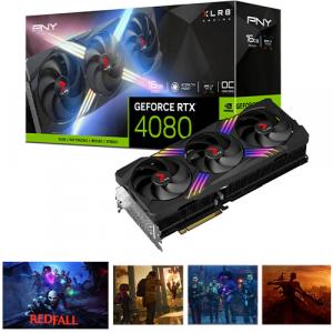 PNY GeForce RTX 4080 16GB XLR8 Gaming VERTO EPIC-X RGB Overclocked Triple Fan Graphics Card + Redfall Bite Back Edition (Email Delivery)