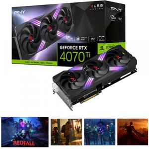 PNY GeForce RTX 4070 Ti 12GB XLR8 Gaming VERTO EPIC-X RGB Overclocked Triple Fan Graphics Card + Redfall Bite Back Edition (Email Delivery)
