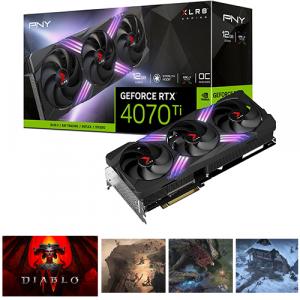 PNY GeForce RTX 4070 Ti 12GB XLR8 Gaming VERTO EPIC-X RGB Overclocked Triple Fan Graphics Card DLSS 3 + Diablo IV (Email Delivery)