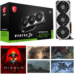 MSI GeForce RTX 4070 Ti VENTUS 3X 12GB OC Graphics Card + Diablo IV (Email Delivery)