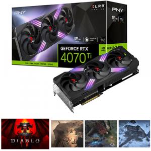 PNY GeForce RTX 4070 Ti 12GB XLR8 Gaming VERTO EPIC-X RGB Triple Fan Graphics Card DLSS 3 + Diablo IV (Email Delivery)
