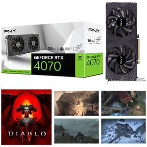 PNY GeForce RTX 4070 12GB VERTO Dual Fan Graphics Card DLSS 3 + Diablo IV (Email Delivery)