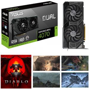 ASUS Dual GeForce RTX 4070 12GB GDDR6X Graphics Card + Diablo IV (Email Delivery)