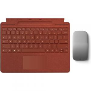 Microsoft Surface Pro Signature Keyboard Poppy Red + Microsoft Surface Arc Touch Mouse Platinum