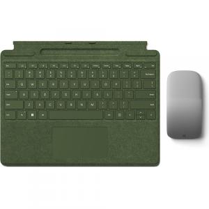 Microsoft Surface Pro Signature Keyboard Forest + Microsoft Surface Arc Touch Mouse Platinum