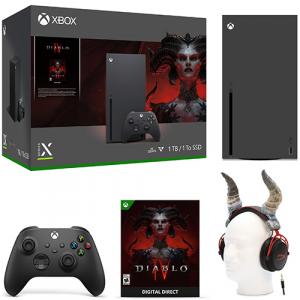 Xbox Series X Diablo IV Bundle + HyperX Cloud Alpha Wired Gaming Headset (Black-Red) + HyperX Cloud Alpha Horn Attachment