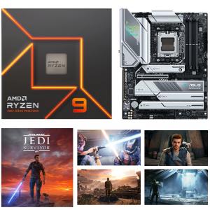 AMD Ryzen 9 7950X 16-core 32-thread Desktop Processor + Asus Prime X670E-PRO WIFI Desktop Motherboard + STAR WARS Jedi: Survivor (Email Delivery)