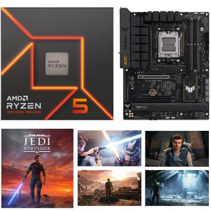 AMD Ryzen 5 7600X 6-core 12-thread Desktop Processor + TUF GAMING B650-PLUS WIFI Gaming Desktop Motherboard + STAR WARS Jedi: Survivor (Email Delivery)