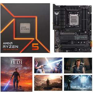 AMD Ryzen 5 7600X 6-core 12-thread Desktop Processor + TUF GAMING X670E-PLUS WIFI Gaming Desktop Motherboard + STAR WARS Jedi: Survivor (Email Delivery)