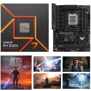 AMD Ryzen 7 7700 with Wraith Prism Cooler + TUF GAMING B650-PLUS WIFI Gaming Desktop Motherboard + STAR WARS Jedi: Survivor (Email Delivery)
