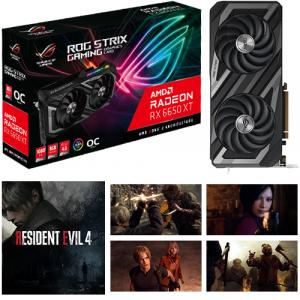 Asus ROG AMD Radeon RX 6650 XT Graphic Card + Resident Evil 4 (Email Delivery)