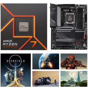 AMD Ryzen 7 7700 with Wraith Prism Cooler + GIGABYTE B650 AORUS ELITE AX Motherboard + Starfield Standard Edition (Email Delivery)