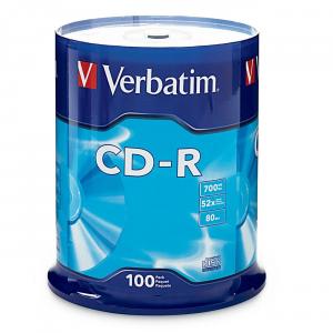 Open Box: Verbatim CD-R Blank Discs 700MB 80 Minutes 52X Recordable Disc for Data and Music
