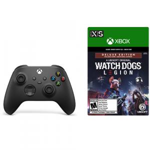 Xbox Wireless Controller Carbon Black + Watch Dogs Legion Deluxe Edition (Digital Download)