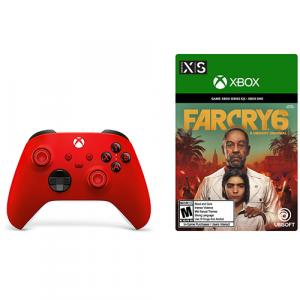 Xbox Wireless Controller Pulse Red + Far Cry 6 Standard Edition (Digital Download)