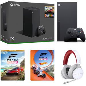 Xbox Series X 1TB SSD Forza Horizons 5 Console Bundle + Xbox Starfield Collectors Edition Wireless Headset