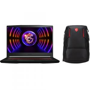 MSI Thin 15.6" FHD 144Hz Gaming Notebook Intel Core i5-12450H 8GB RAM 512GB SSD NVIDIA GeForce RTX 4050 6 GB Black + MSI Urban Raider Gaming Backpack Black