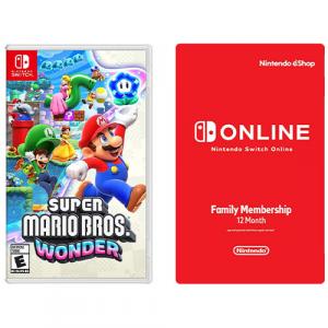 Super Mario Bros. Wonder + Nintendo Switch Online Family Membership 12 Month Code