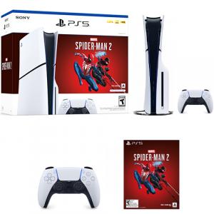 PlayStation 5 Slim Console Marvels Spider-Man 2 Bundle + Extra PlayStation 5 DualSense Wireless Controller