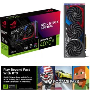 Asus ROG Strix NVIDIA GeForce RTX 4070 Ti 12GB Gaming Graphics Card + PC Game Pass and GeForce NOW Priority for 3 Months (Email Delivery)