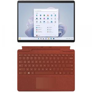 Microsoft Surface Pro 9 with 5G 13" Tablet Microsoft SQ3 NPU 16GB RAM 512GB SSD Platinum + Microsoft Surface Pro Signature Keyboard Poppy Red