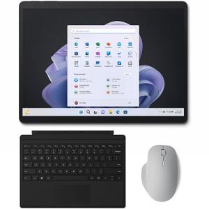 Microsoft Surface Pro 9 13" Tablet Intel Core i7-1255U 16GB RAM 256GB SSD Graphite + Microsoft Surface Pro Signature Type Cover w/ Finger Print Reader Black + Microsoft Surface Precision Mouse Gray