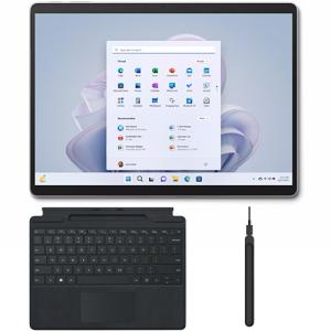 Microsoft Surface Pro 9 with 5G 13" Tablet Microsoft SQ3 NPU 16GB RAM 512GB SSD Platinum + Microsoft Surface Slim Pen 2 Charger Matte Black + Microsoft Surface Pro Signature Keyboard with Finger Print Reader Black