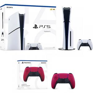PlayStation 5 Slim Console + PlayStation 5 DualSense Wireless Controller Cosmic Red