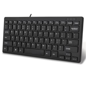Open Box: Adesso Natural Ergonomic AKB-111UB SlimTouch Mini Keyboard, Black