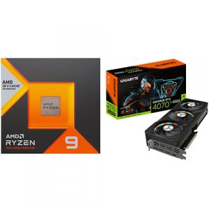 AMD Ryzen 9 7900X3D Gaming Processor + GIGABYTE GeForce RTX 4070 Ti SUPER GAMING OC 16GB GDDR6X Graphics Card