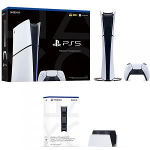 PlayStation 5 Digital Slim Console + PlayStation 5 DualSense Charging Station for Controller