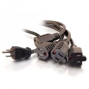 CablesToGo 3' Four-way Power Cord Splitter