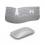 Microsoft Surface Mobile Mouse Platinum + Surface Ergonomic Keyboard Gray - Bluetooth Connectivity - Wireless Connectivity - Seamless scrolling with Mouse - QWERTY Key Layout - Keyboard made with Alcantara Material