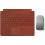 Microsoft Surface Pro Signature Keyboard Poppy Red + Microsoft Surface Arc Touch Mouse Platinum - Wireless - Bluetooth Connectivity - Ultra-slim & lightweight - Innovative full scroll plane