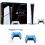 PlayStation 5 Digital Slim Console + PlayStation 5 DualSense Wireless Controller Starlight Blue - Includes PS5 Console & DualSense Controller - 16GB RAM 1TB SSD - Custom Integrated I/O - Up to 120fps @ 120Hz output - Features new Create Button