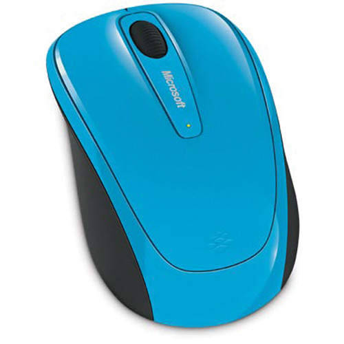 Microsoft 3500 Wireless Mobile Mouse- Cyan Blue - Wireless - Limited Edition - BlueTrack Enabled - Scroll Wheel - Ambidextrous Design - USB Type-A Connector - Cyan Blue