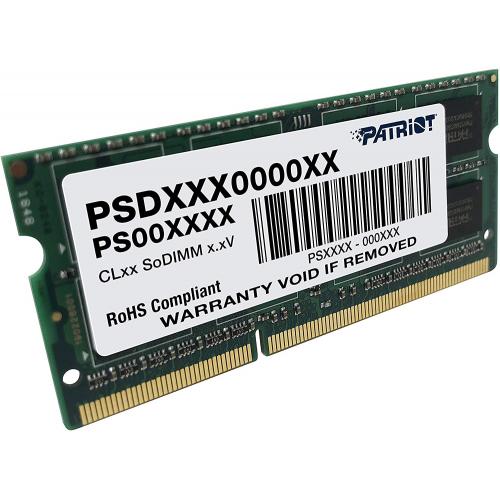 Patriot Memory 4GB Ultrabook Memory Module   For Notebook   4 GB (1 X 4GB)   DDR3 1600/PC3 12800 DDR3 SDRAM   204 Pin   Lifetime Warranty 