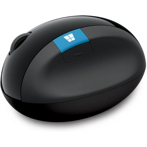 Microsoft Sculpt Ergonomic Mouse   Wireless   Ergonomic Design   Thumb Scoop   Four Way Scrolling   7 Buttons   Black 