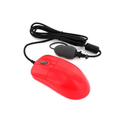 Seal Shield Silver Storm Wired Medical Mouse Red - 100% Waterproof & Dishwasher Safe - 1000 dpi Resolution - Compatible with Hospital Disinfectants - 6 ft USB Cable length
