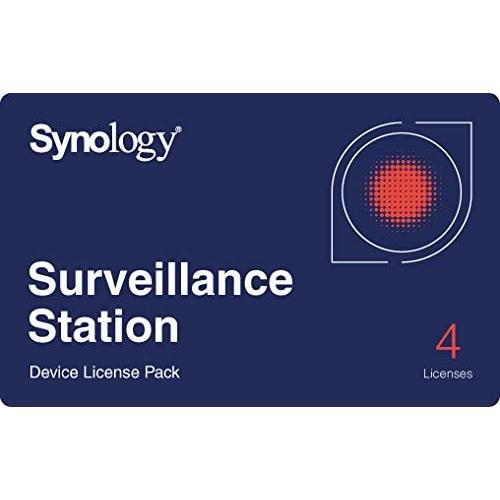 Synology IP Camera License 4 Pack   Expands Existing Synology System   Compatible With Various Cameras   Add Up To 4 Cameras   Two Device Licenses Installed   Monitor Video Footage From IP Cameras Remotely 